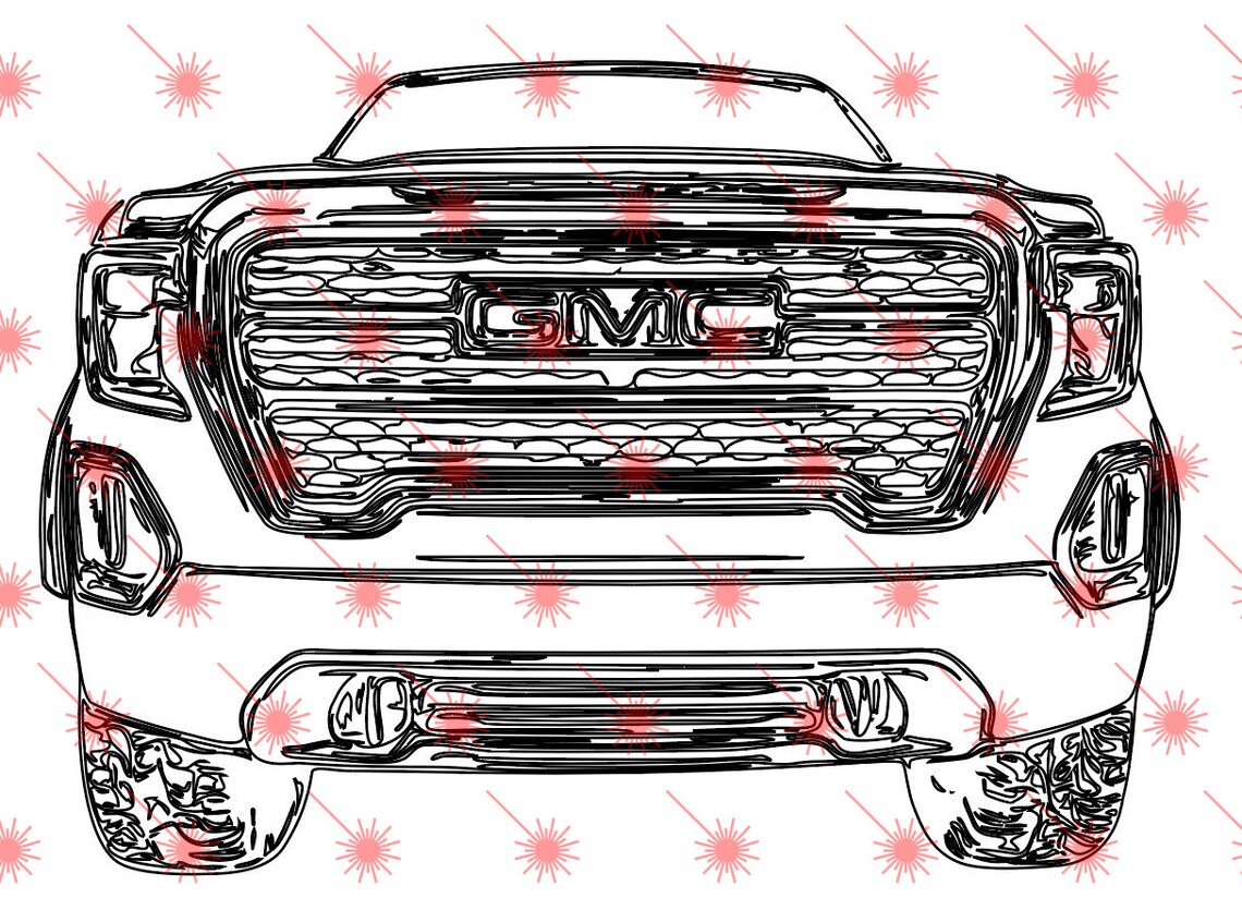 2019 GMC Sierra svg dxf eps png vector files for engraving Etsy