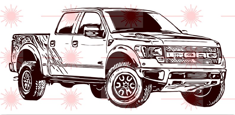 2010 Ford Raptor svg dxf eps png vector file for engraving | Etsy