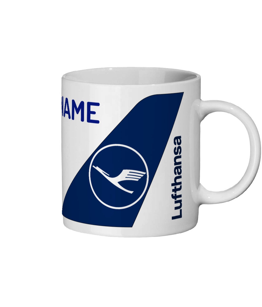 Deutsche Lufthansa AG Airlines Aircraft Tail Tea / Coffee Mug Aviation ...