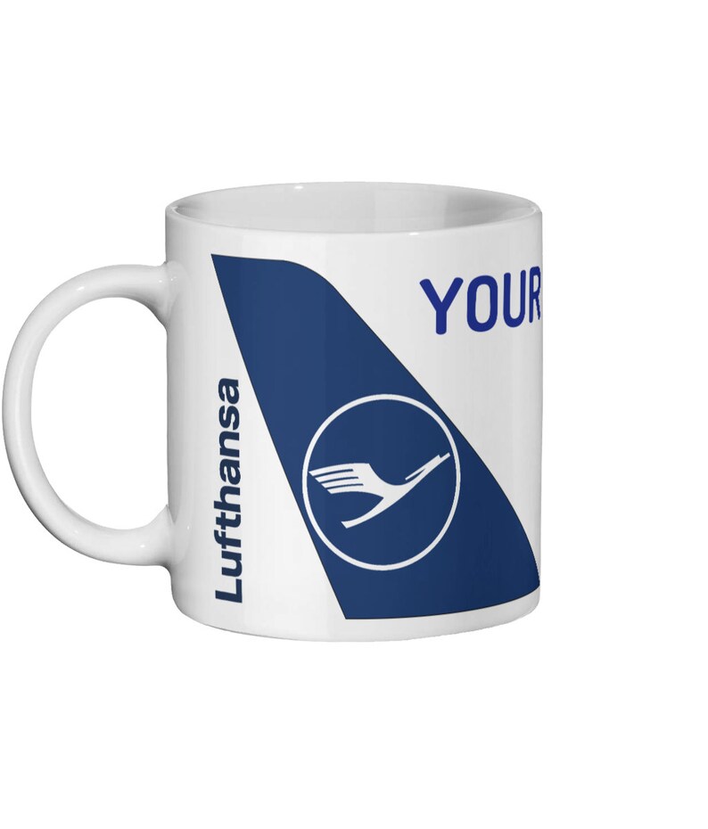 Deutsche Lufthansa AG Airlines Aircraft Tail Tea / Coffee Mug Aviation ...
