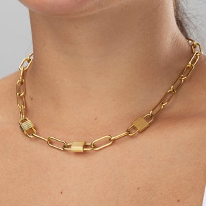 Authentic Louis Vuitton LV Lock Pendant  Reworked Gold 16 Necklace –  Serendipity Designs