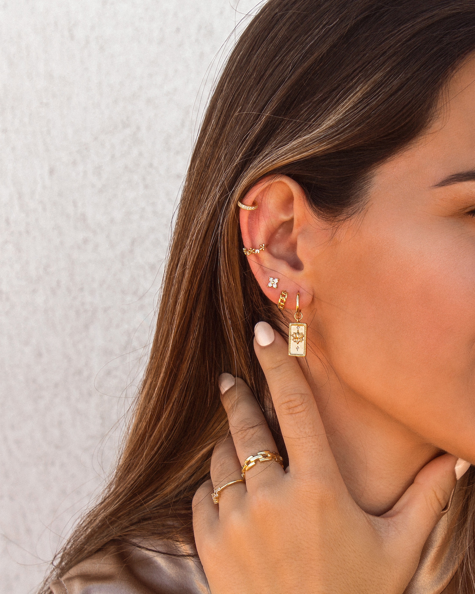 Chain Link Huggie Earrings Chain Huggie Hoop Gold Chain Etsy