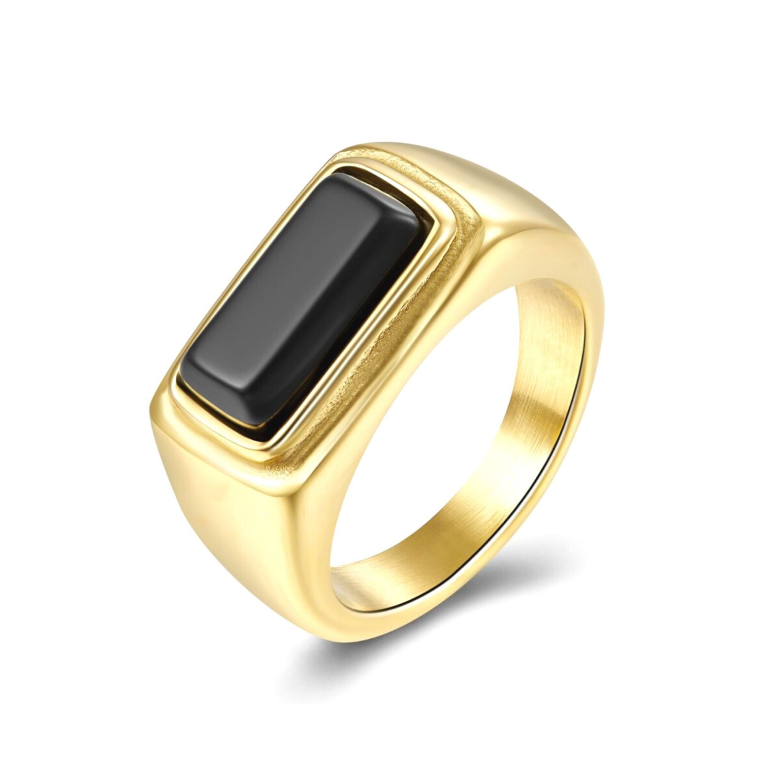 Black Onyx Ring Chunky Ring Ring Onyx Ring Etsy