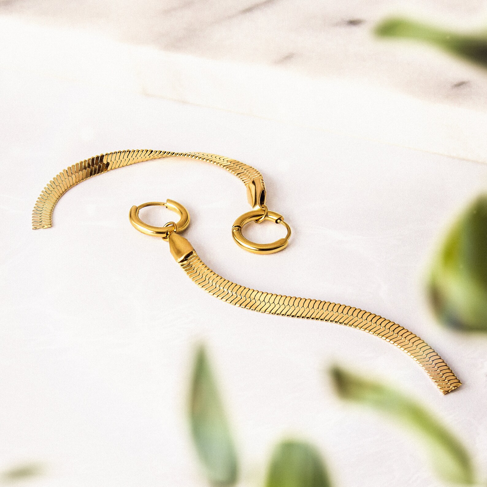 Herringbone Earrings Gold Long Tassel Drop Earrings Long Etsy