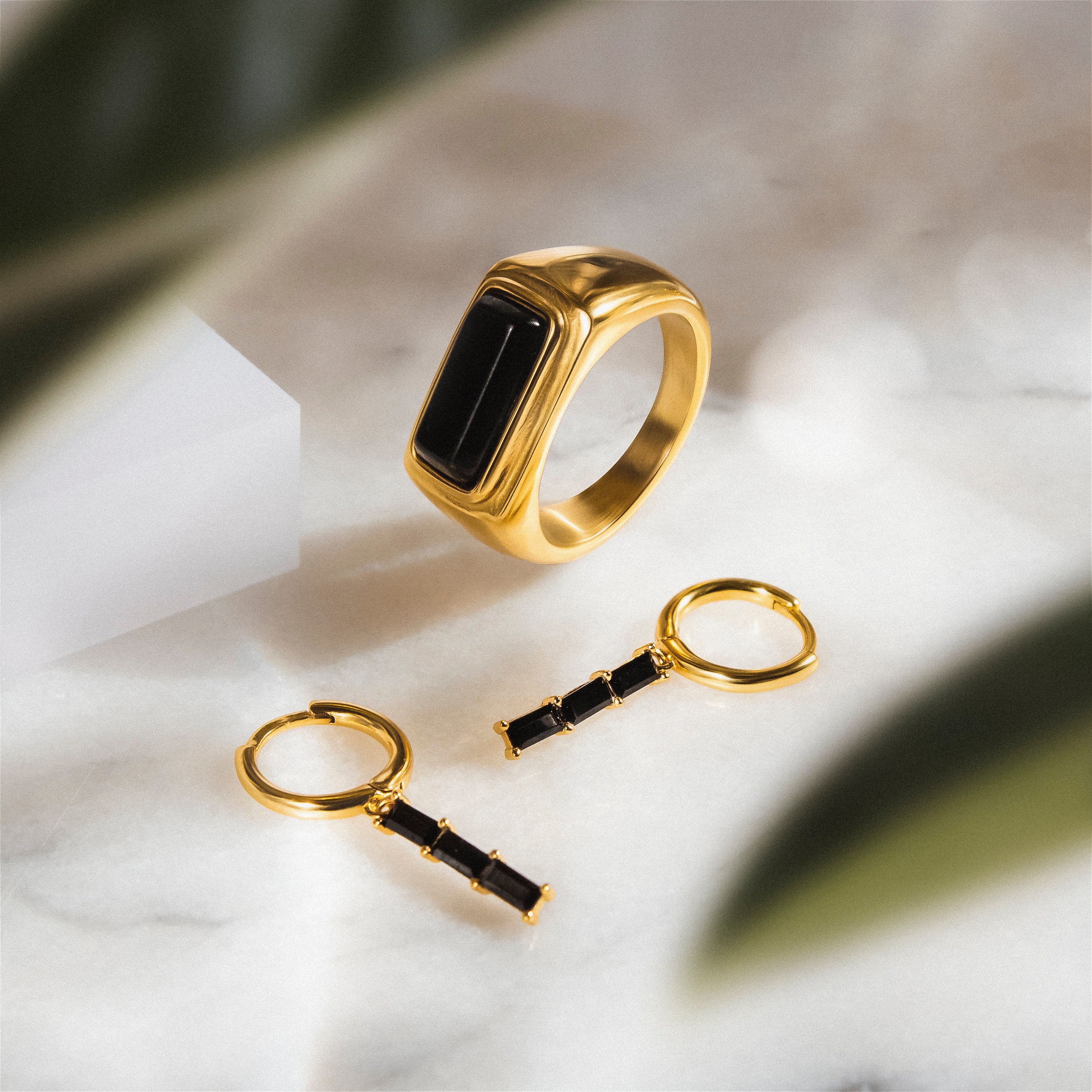 Black Onyx Ring Chunky Ring Ring Onyx Ring Etsy