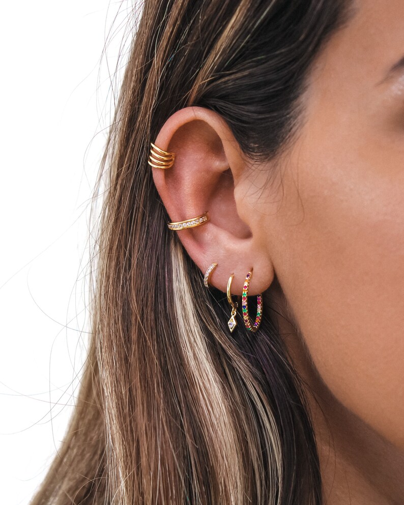 Gold Ear Cuff Non Pierced Ear Cuff Cartilage Gold Ear Cuff Etsy