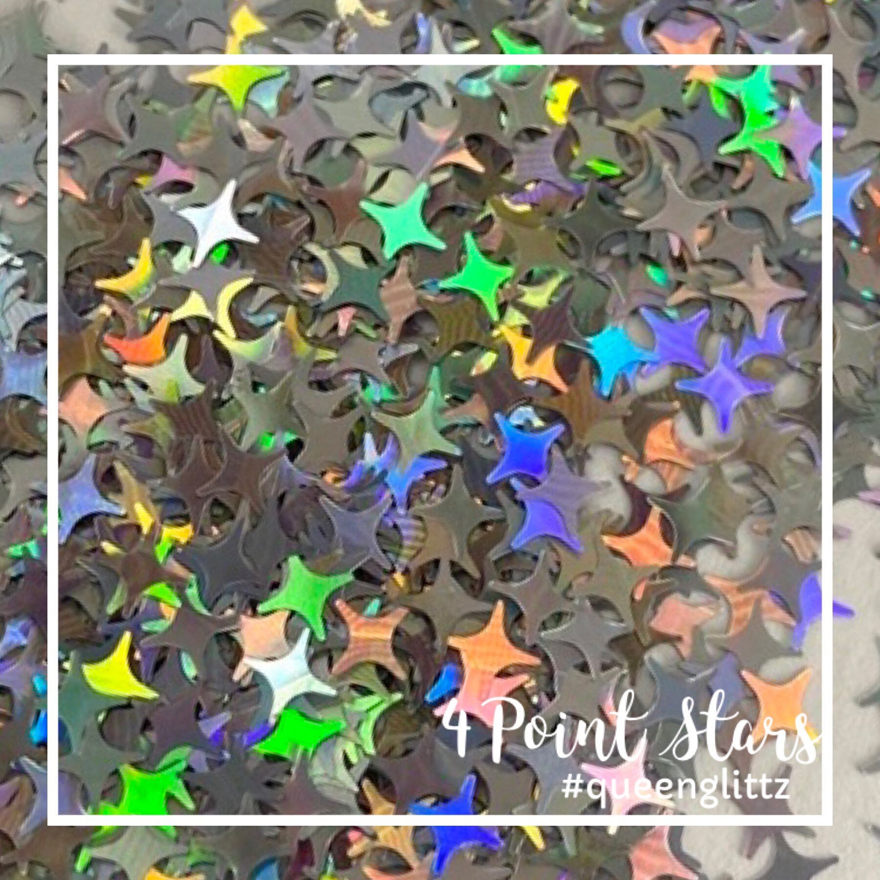 Silver Star Glitter 4 Point Stars Holographic Glitter Silver Glitter …