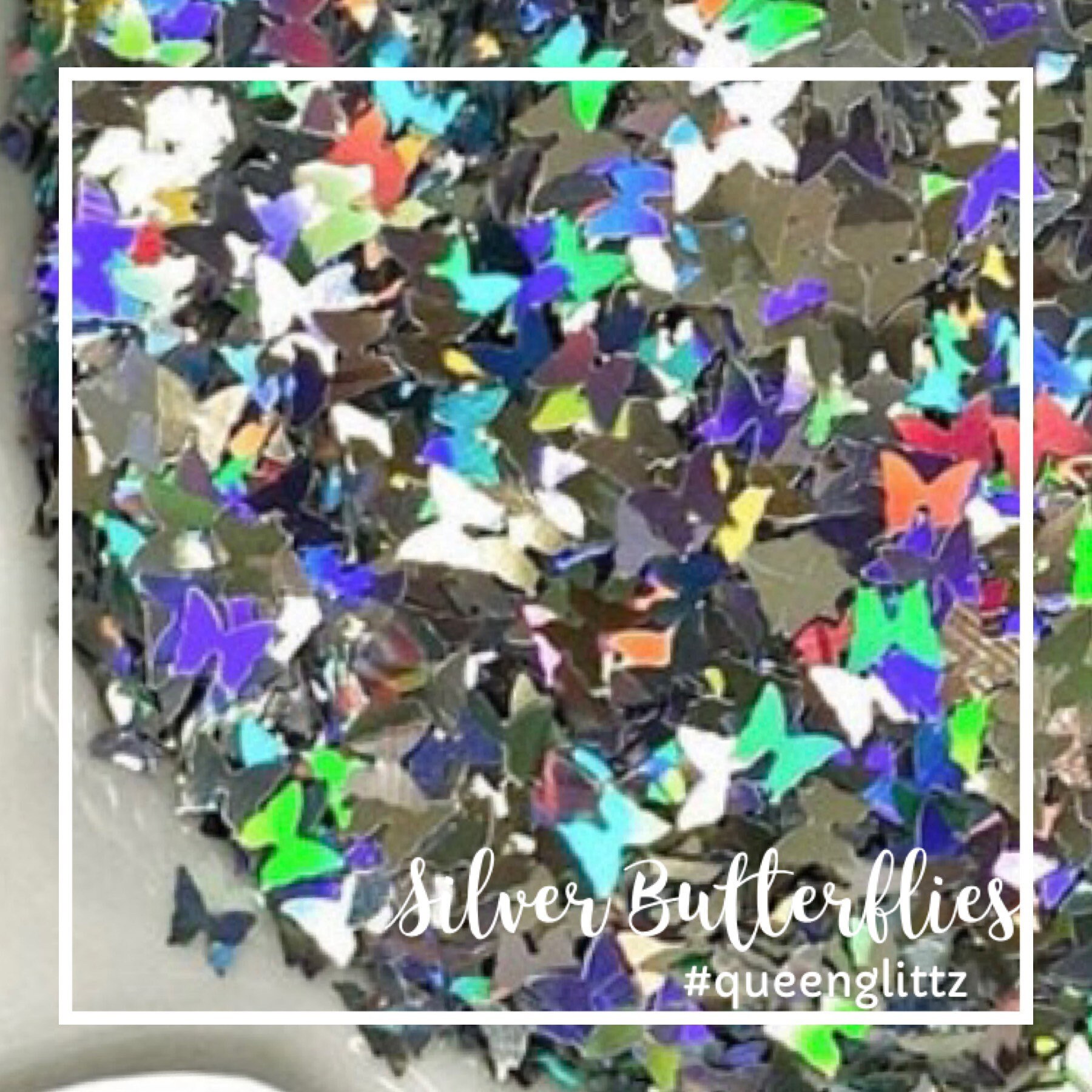 Holographic Silver Butterflies Butterfly Glitter Butterfly Confetti S…