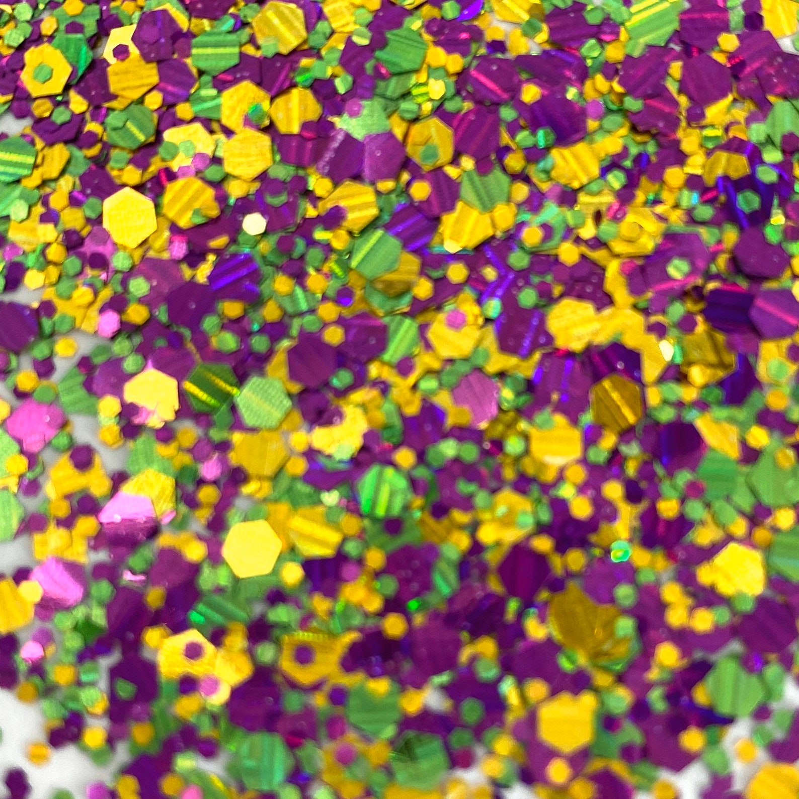 Mardi Gras Holographic Chunky Glitter Gold Purple Green Party Etsy
