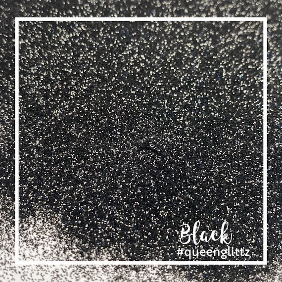 Black Glitter Fine Black Glitter Loose Glitter Black Etsy