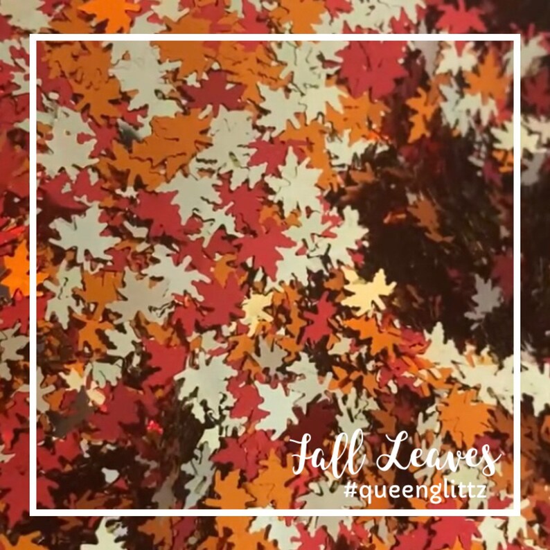 Fall Leaves Glitter Shapes Autumn Leaves Fall Leaf Confetti Etsy
