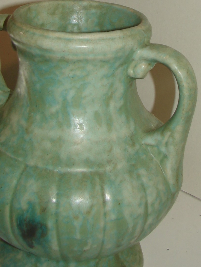 Early Nelson McCoy Pottery Handled Urn Vase