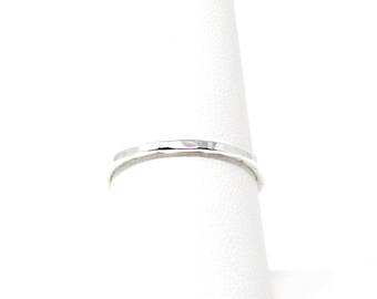 Sterling Silver Slim Stacker Ring - 925 Sterling Silver Ring - Handmade to Order Simple Stackable Ring