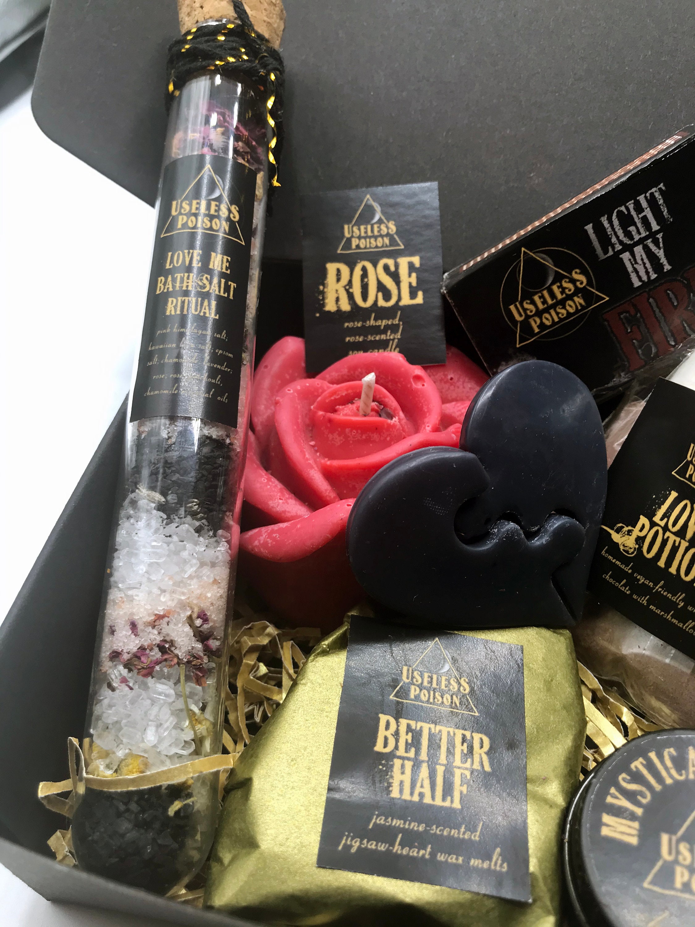 The Lovers Gothic Valentine's Hamper Kit Valentine's Day Gift Goth Gothic  Pamper Package 