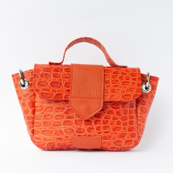 Kleine Umhängetasche - Handgefertigte Tasche -Umhängetasche -Lederhandtasche - Minitasche für Frauen - Stilvolle Tasche - Designtasche - Einzigartige Tasche