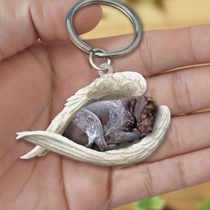 German Shorthaired Pointer- Sleeping Angel Keychain