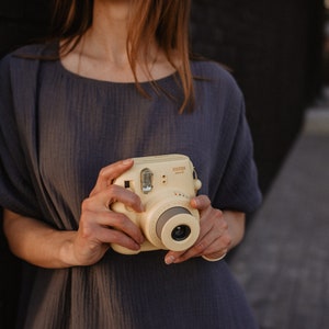 Softest Tee Dress in Gray Breathable Cotton T-Shirt Dress Wrap yourself Oversize One size Boho Maternity image 2