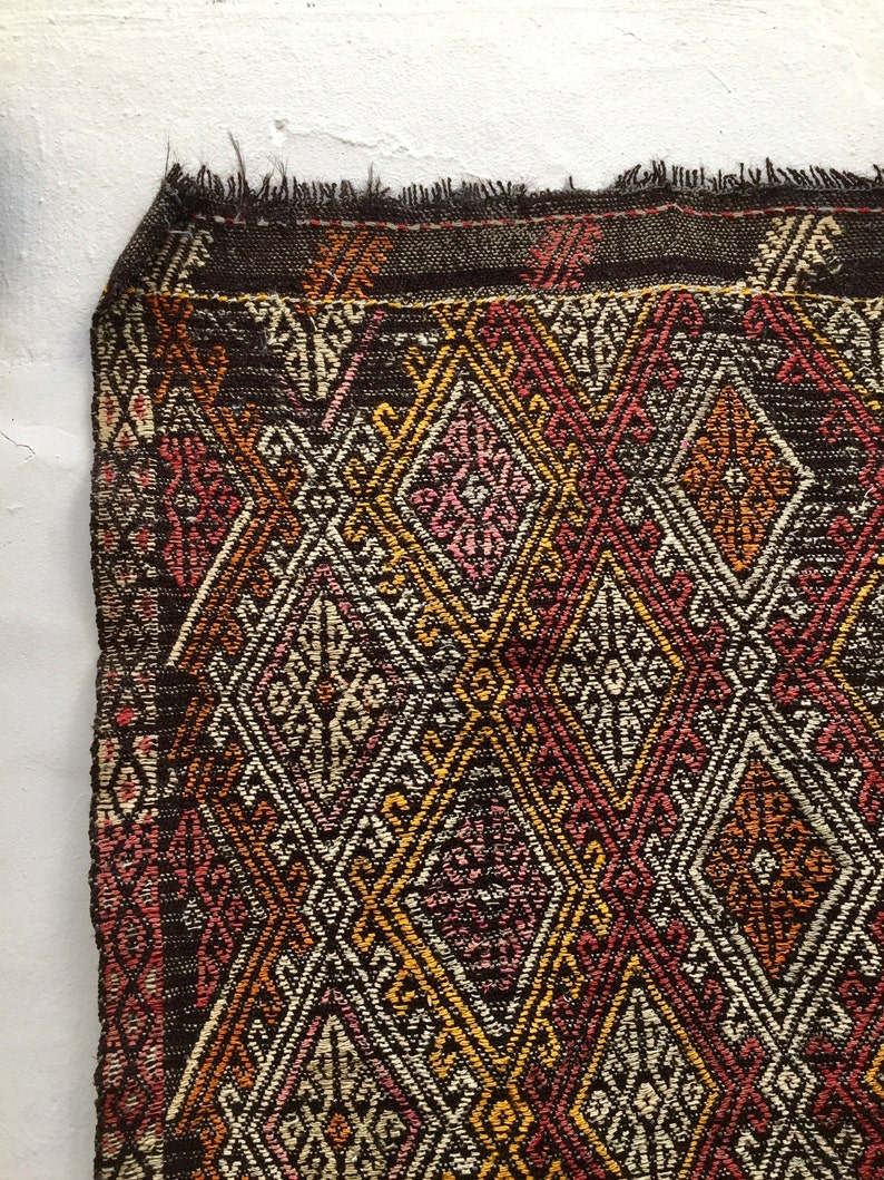 Vintage Moroccan Woven Berber Rug, Wall Hanging, Wall Rug, Kilim