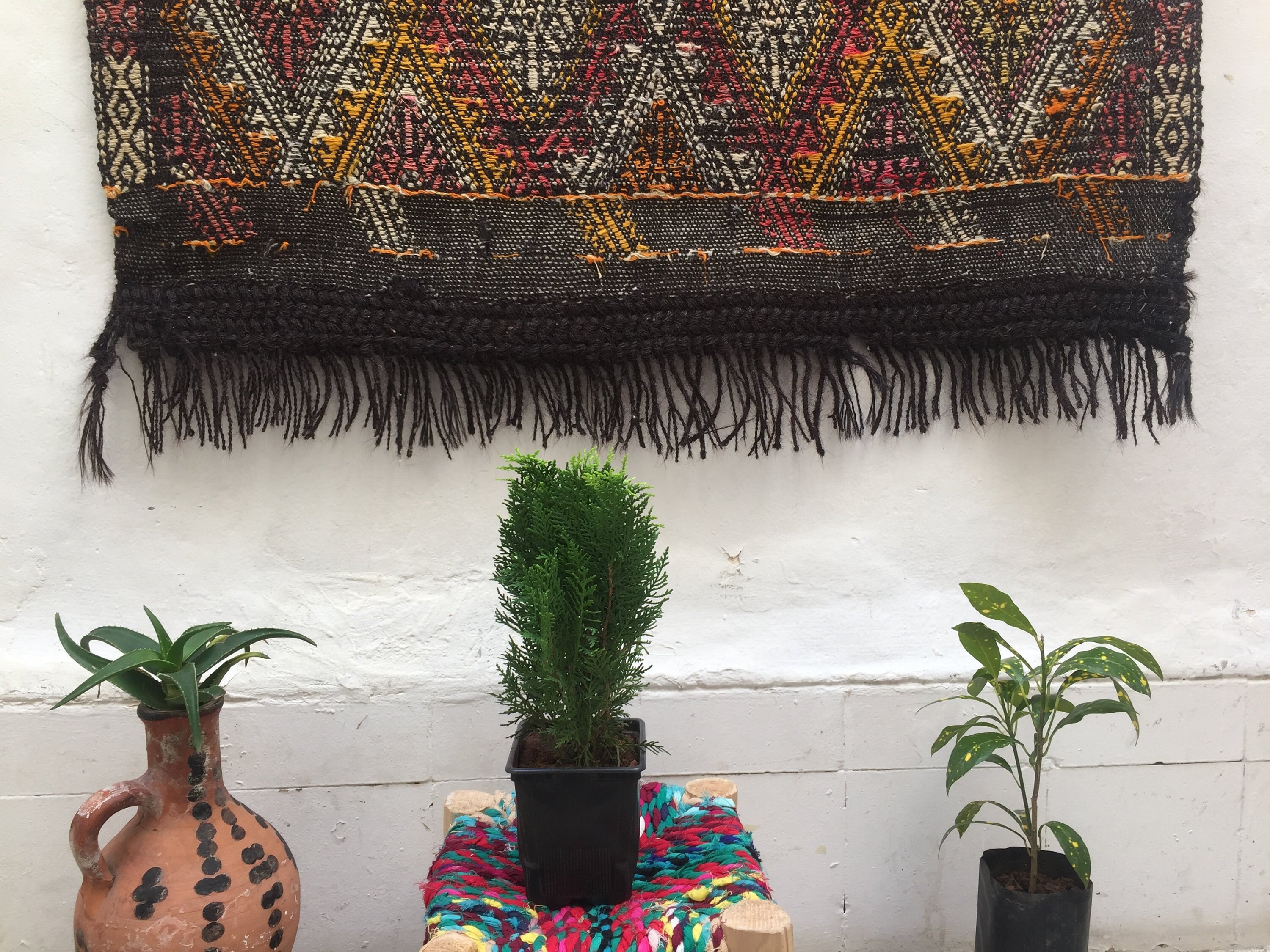 Vintage Moroccan Woven Berber Rug, Wall Hanging, Wall Rug, Kilim