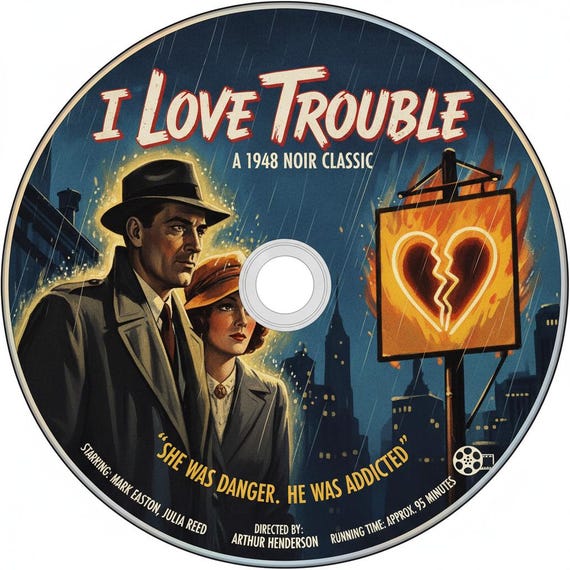 I Love Trouble 1948 DVD Movie Film-noir Mystery Franchot Tone