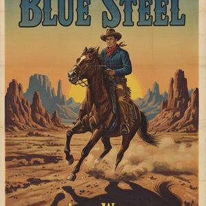 Blue Steel DVD 1934 Classic Western Film Movie John Wayne Eleanor Hunt Gabby Hayes Robert N Bradbury Vintage Rare Retro Collector Edition