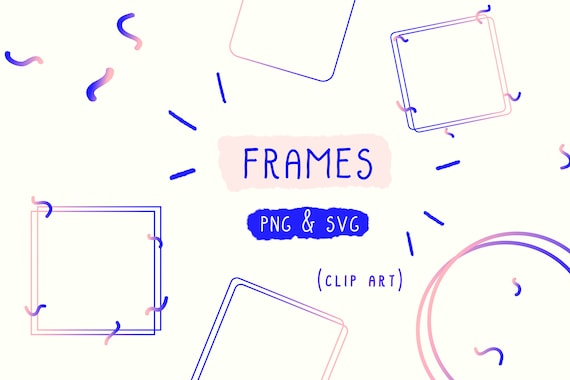 Download Free Frame Clipart Photo Holographic Clip Art Png Svg Digital Etsy PSD Mockup Template