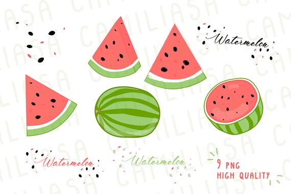 Download Free Watermelon Clip Art Handmade Vector Png Svg Digital Etsy SVG DXF Cut File