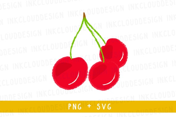 Download Free Cherry Fresh Banana Red Apple Fruits Vegan Food Clipart Etsy SVG Cut Files