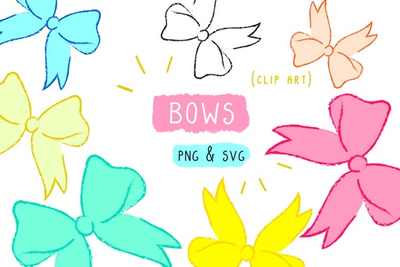 Download Free Bow Clip Art Jojo Hair Clip Handmade Vector Png Svg Icon Etsy SVG Cut Files