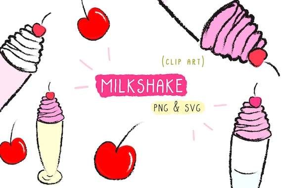 Download Free Milkshake Clip Art Cutting File Handmade Vector Png Svg Etsy SVG Cut Files