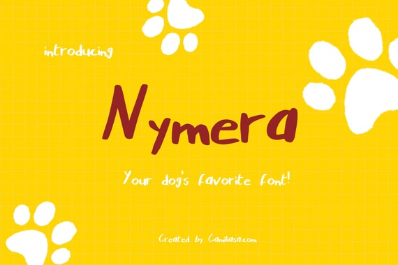 Download Free Nymera Font Fun Dog Pet Kids Handwriting Marker Sans Serif Etsy PSD Mockup Template