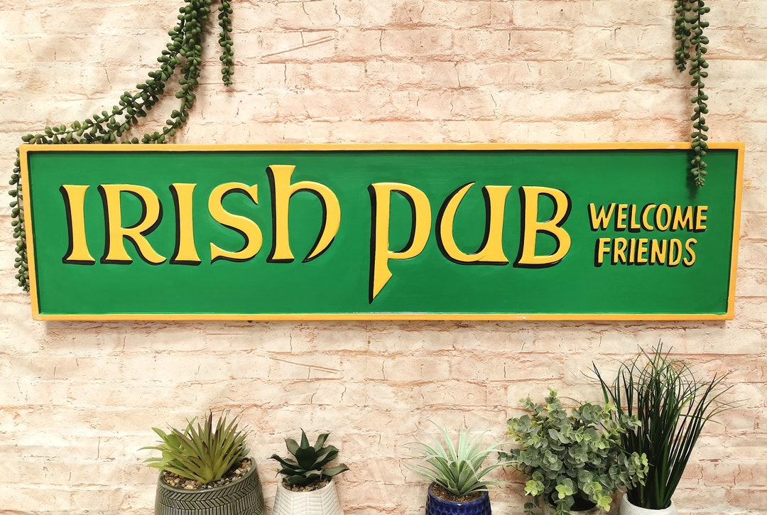 Vintage Irish Pub/ Bar Sign Hand Painted Unusual Sign Retro - Etsy ...