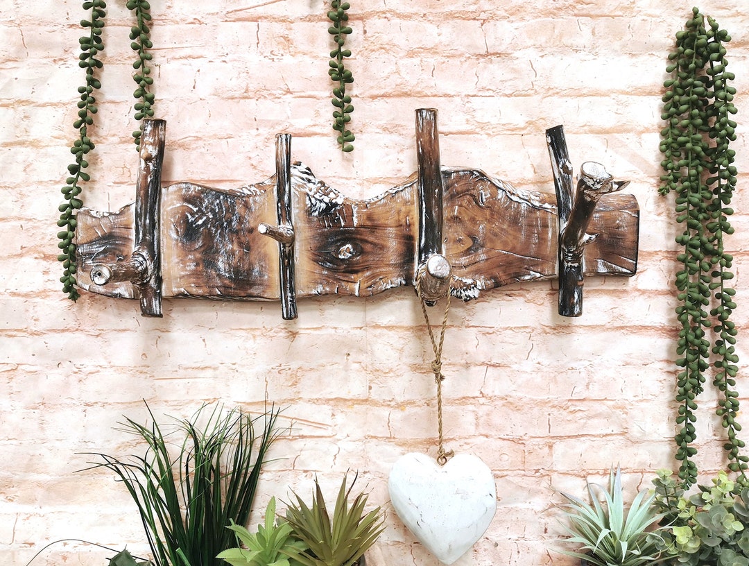 Rustic Coat Hanger Shabby Chic Farmhouse Etsy UK