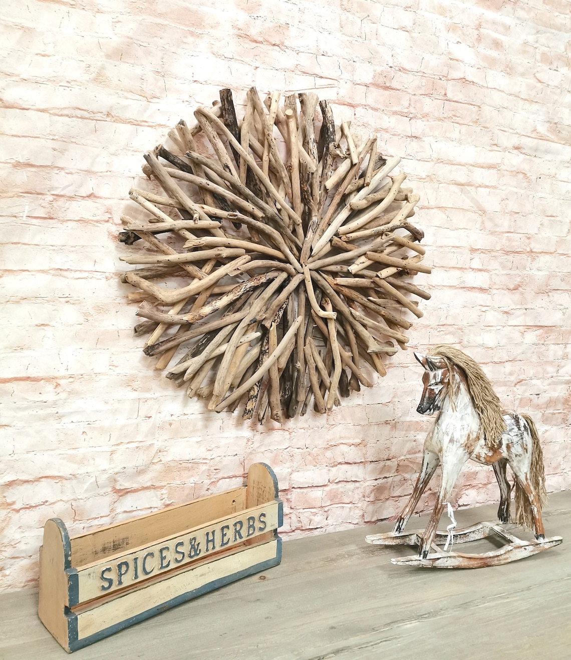 Driftwood Circle Wall Hanging Hand made 2 sizes available Etsy