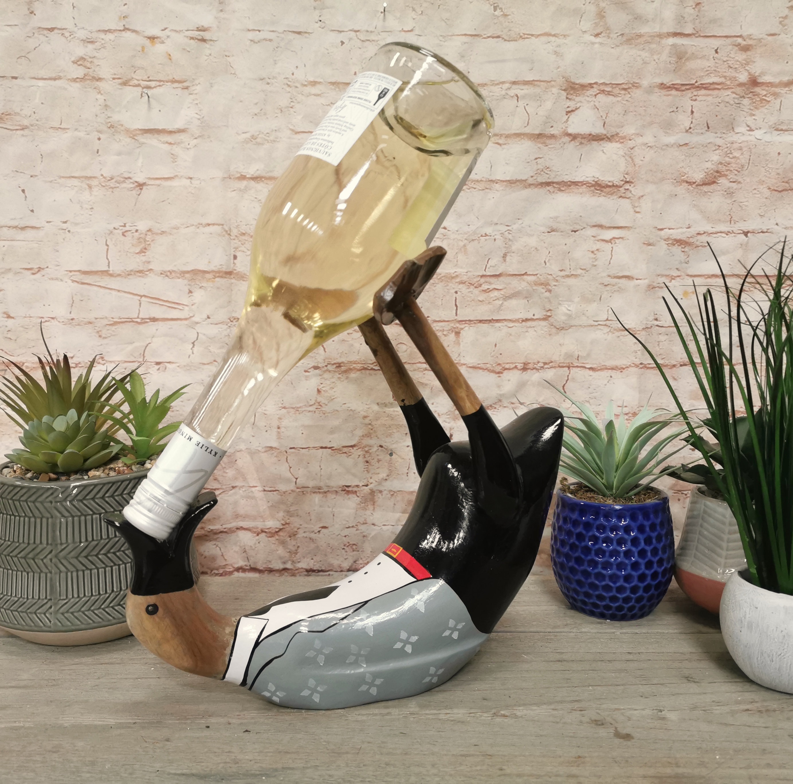 Duck wine holder sale