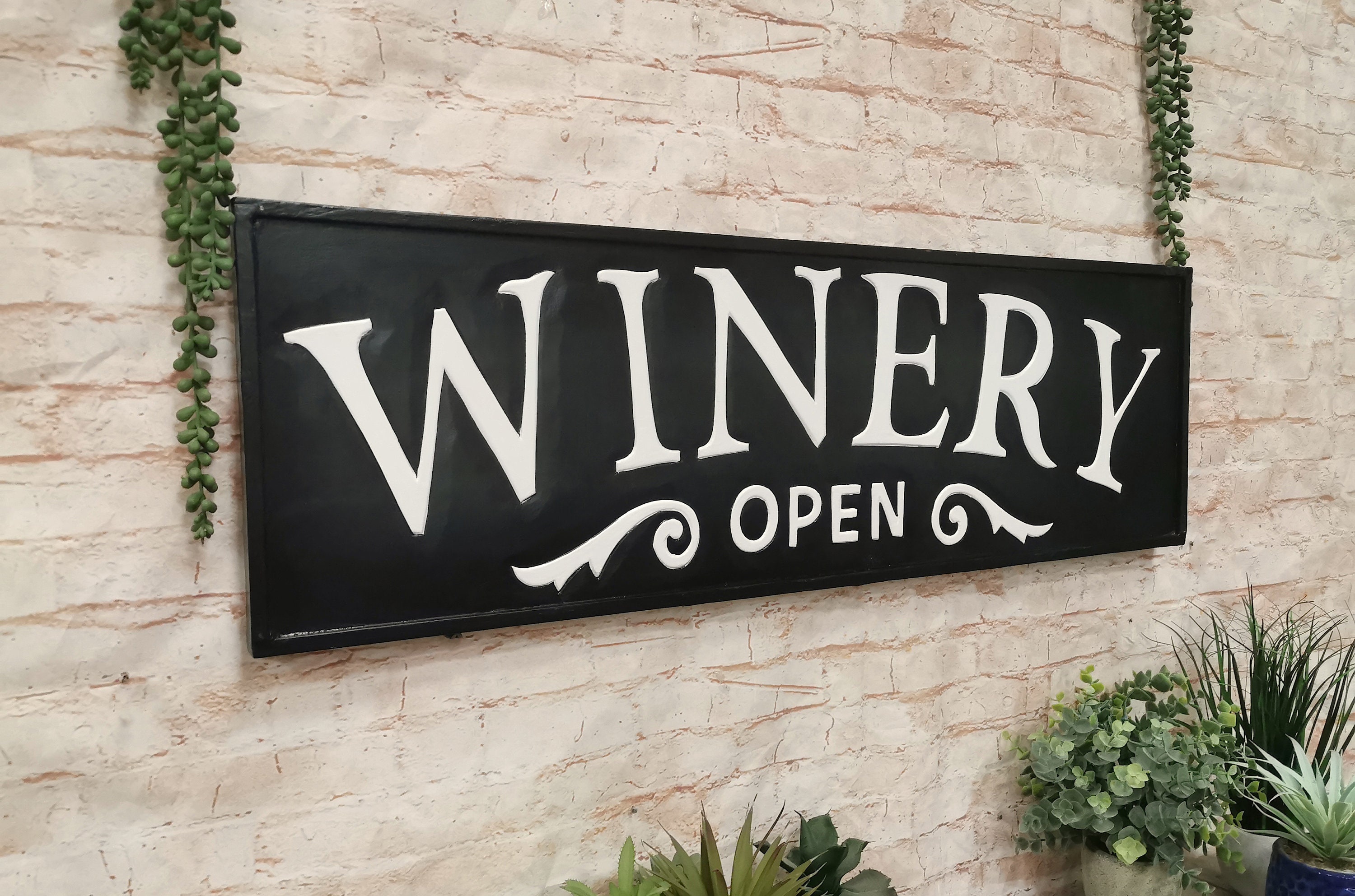 Vintage Winery sign Hand Painted Unusual Sign Retro Etsy