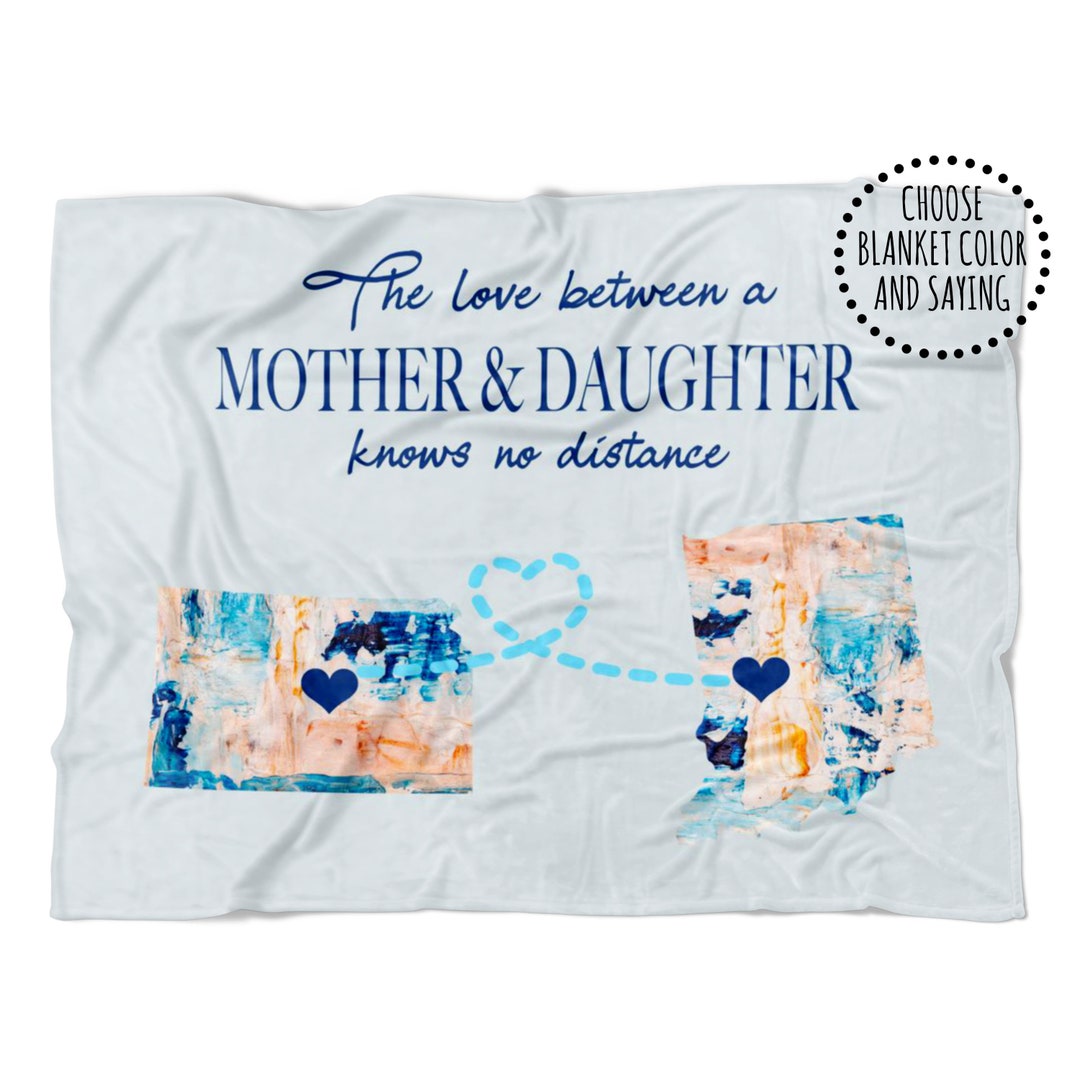 Mother Daughter Long Distance Blanket, Christmas Gift, Personalized