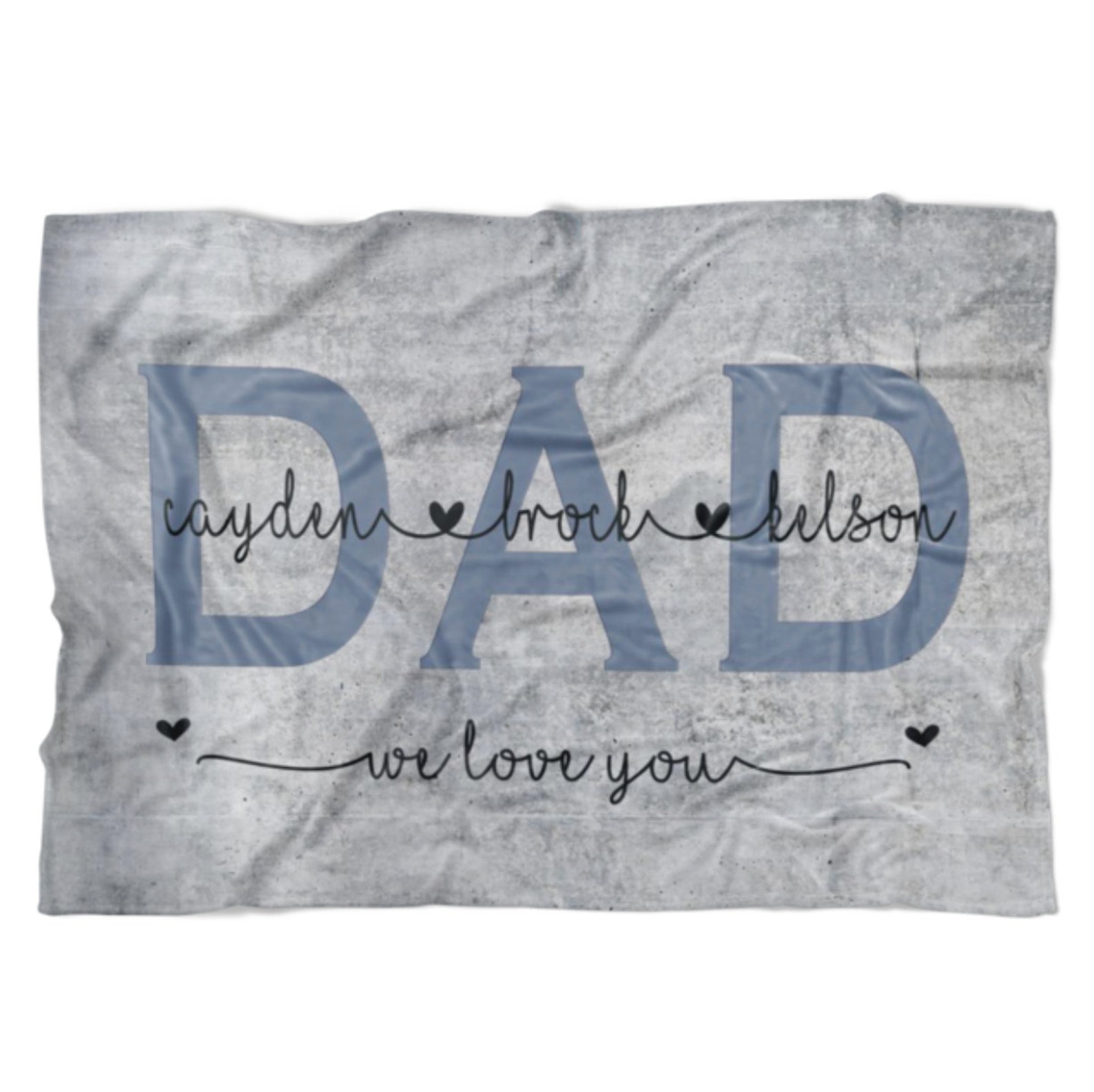 Dad Blanket Personalized Gift For Dad With Kids Names Dad Etsy
