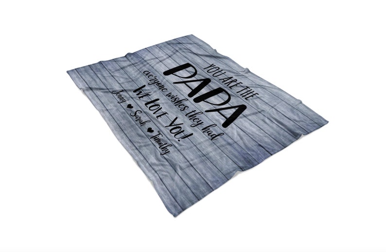 Grandpa Blanket With Grandkids Names Grandparent Gifts Etsy