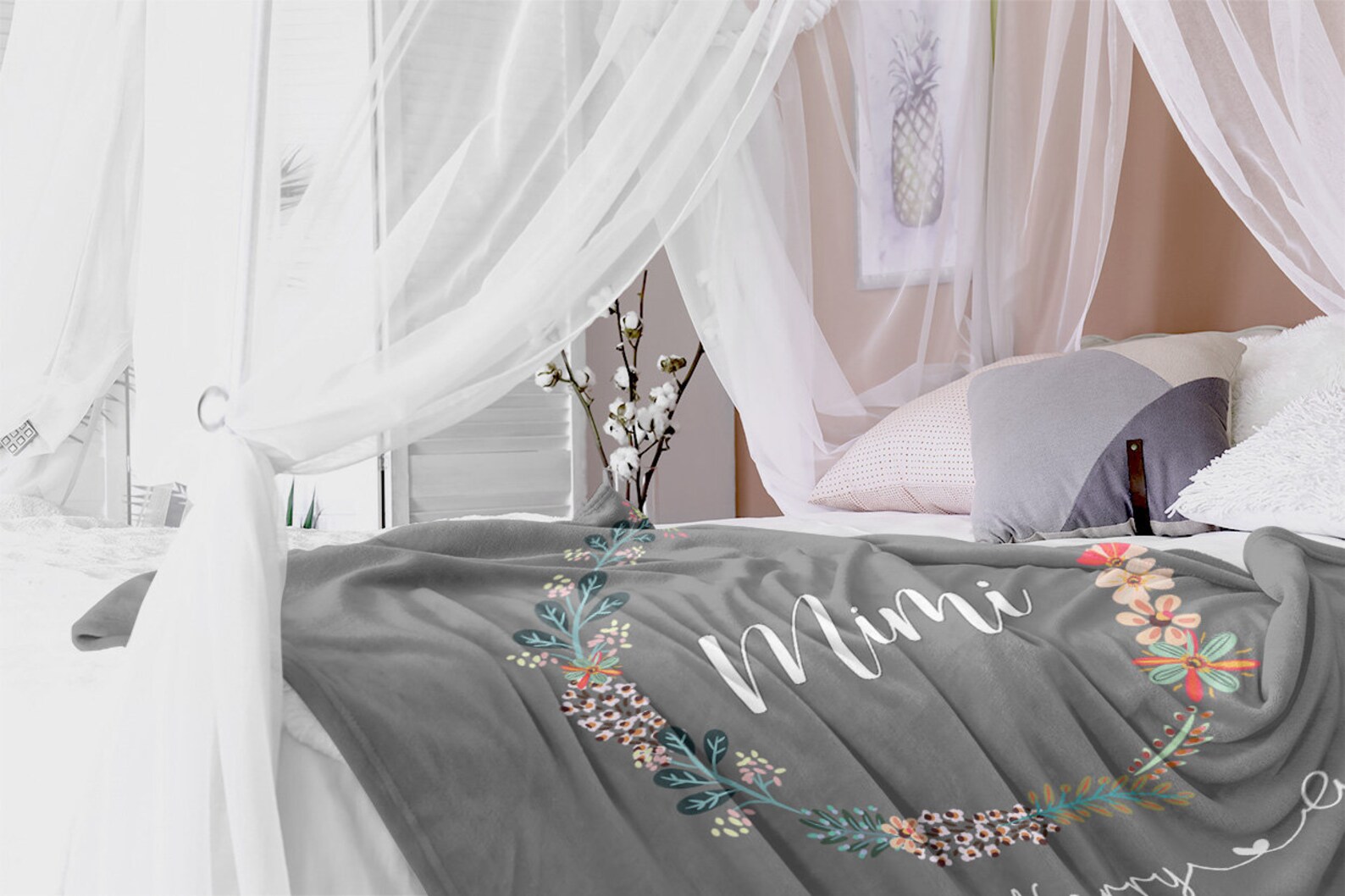 Mimi Blanket Personalized Blanket for Adults Grammy Gifts Etsy UK