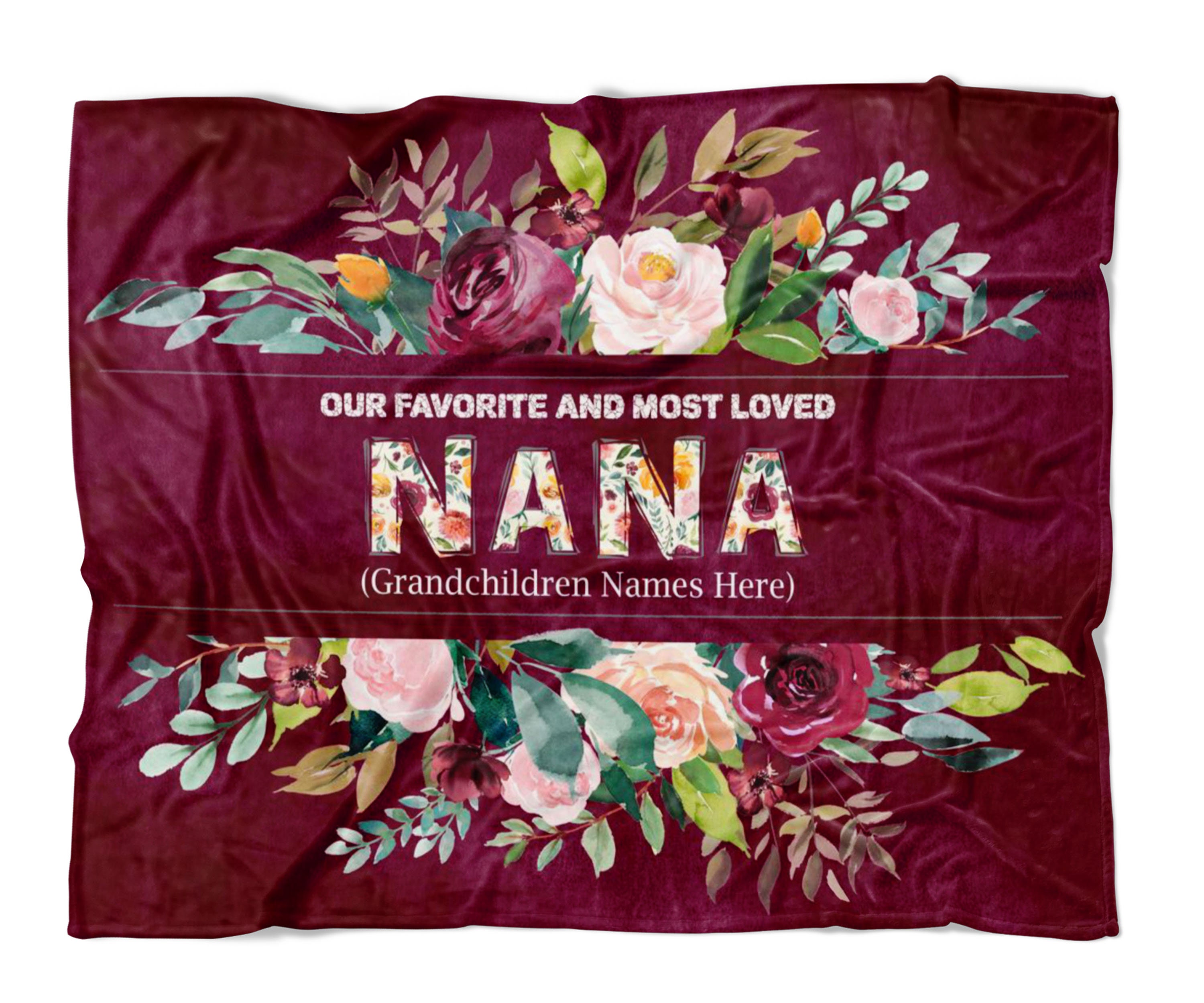 Nana Blanket Personalized Blanket For Adult Women Mothers Etsy