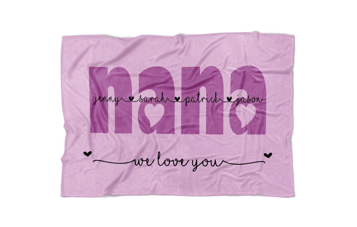 Nana Gift Nana Blanket Personalized Blanket For Adults Etsy