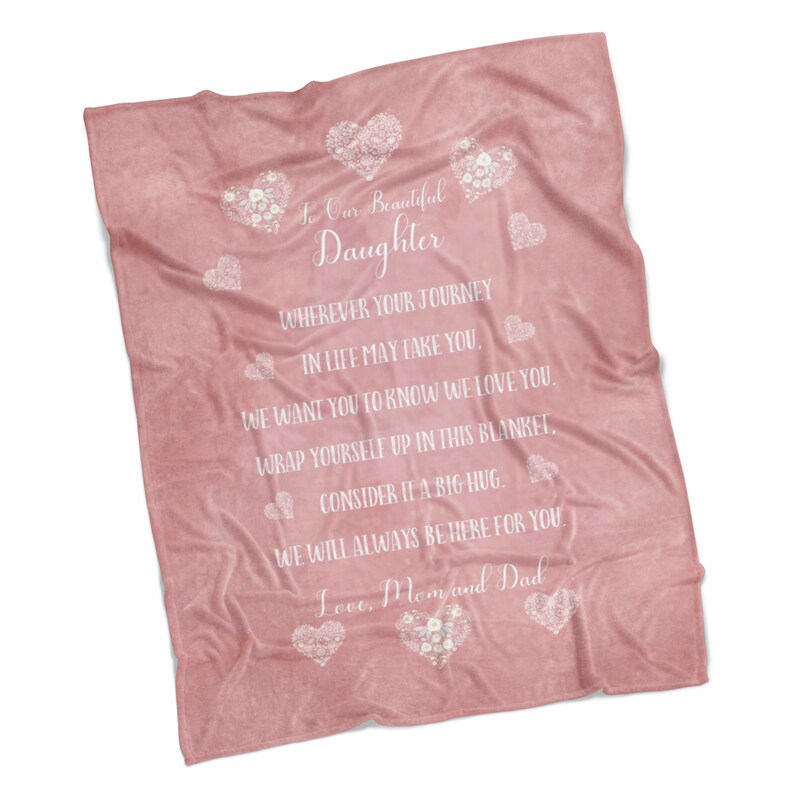 Wedding Gift For Daughter Blanket From Parents Daughter Gift Etsy