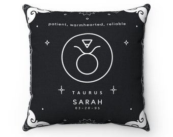 18x18 SimpliPiBa Taurus King Zodiac Sign Astrology Horoscope Astrologist Throw Pillow Multicolor