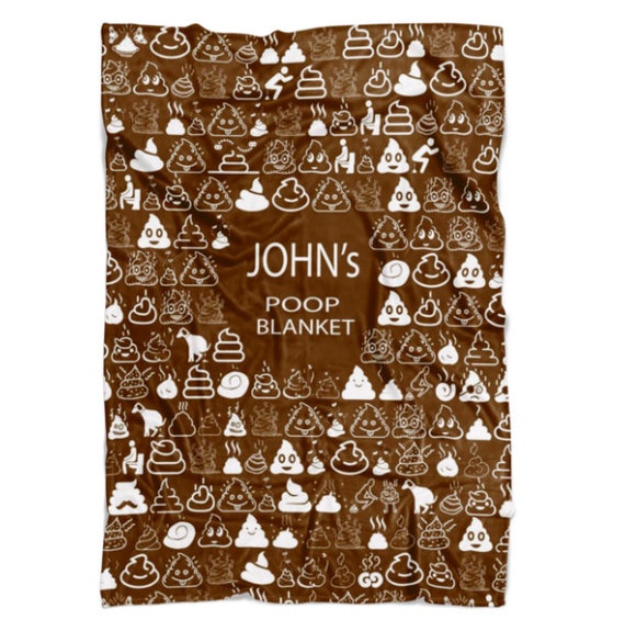 Personalised Poop Blanket Funny Fleece Blanket For Boy Poop Etsy