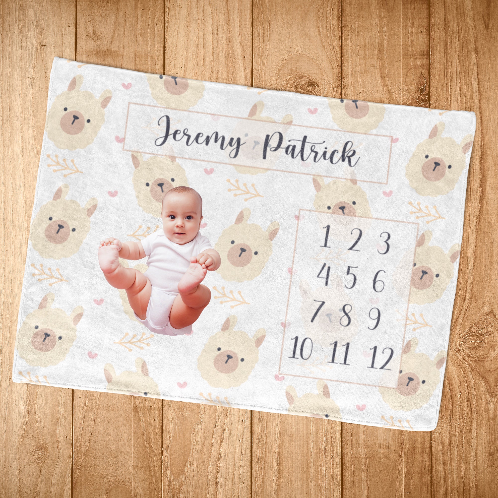 Baby Milestone Blanket Boy Baby Blanket Boy Personalized Etsy