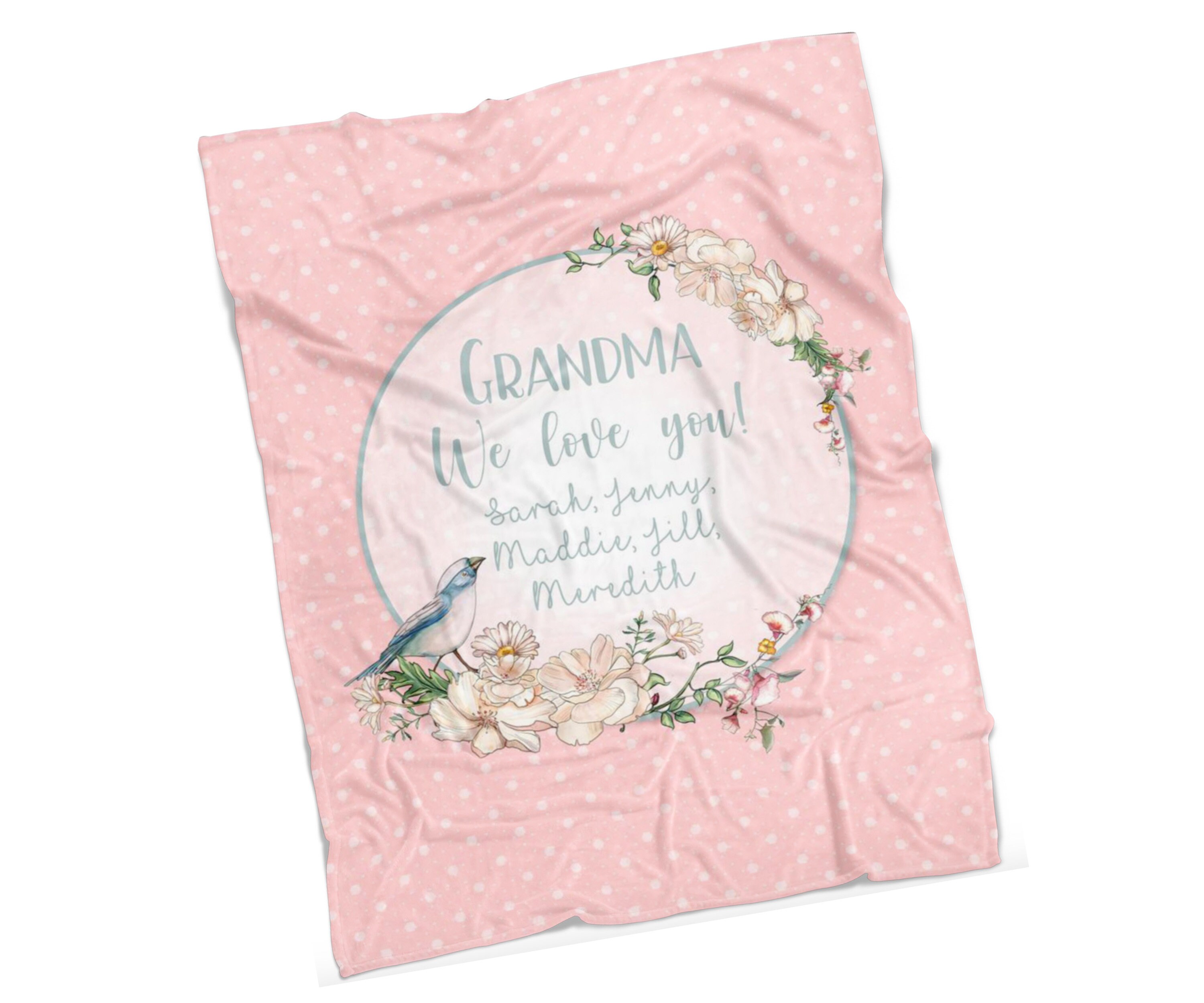 Grandma Blanket Grandmother Gift Personalized Blanket For Etsy