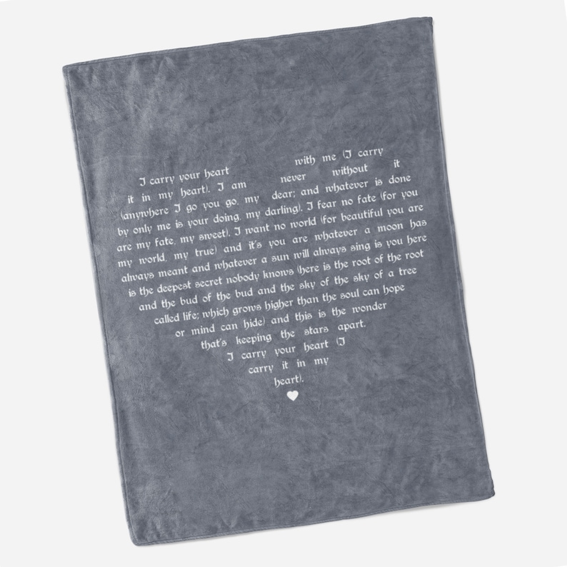 Custom Love Letter Blanket Romantic Valentines Day Gift For Etsy