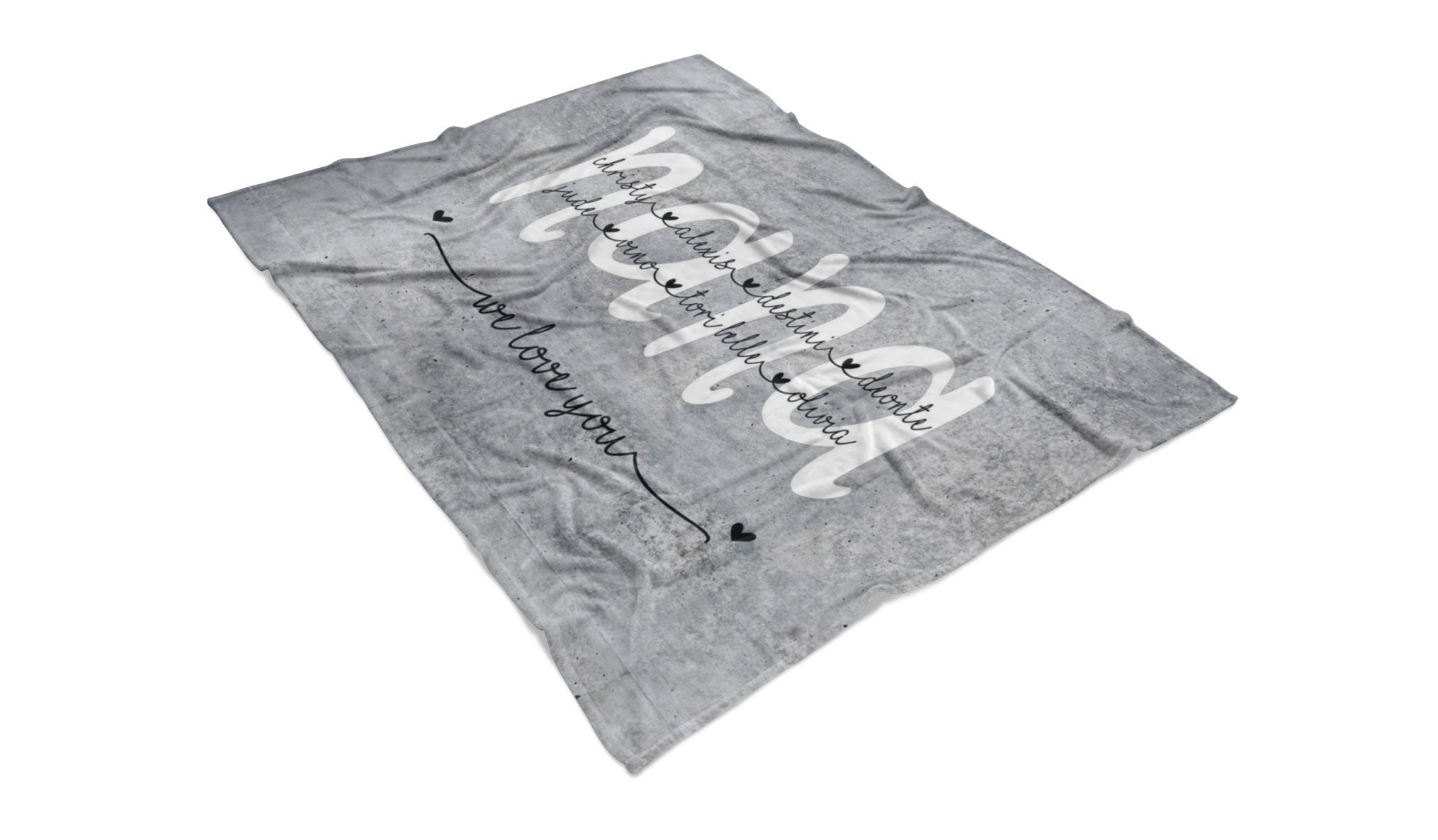 Nana Blanket With Grandkids Names Personalized Grandma Gift Etsy