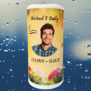 Personalized LED Candle, personalized flameless candle, custom name candle, Celebration of Life,  battery operated personalized candle
